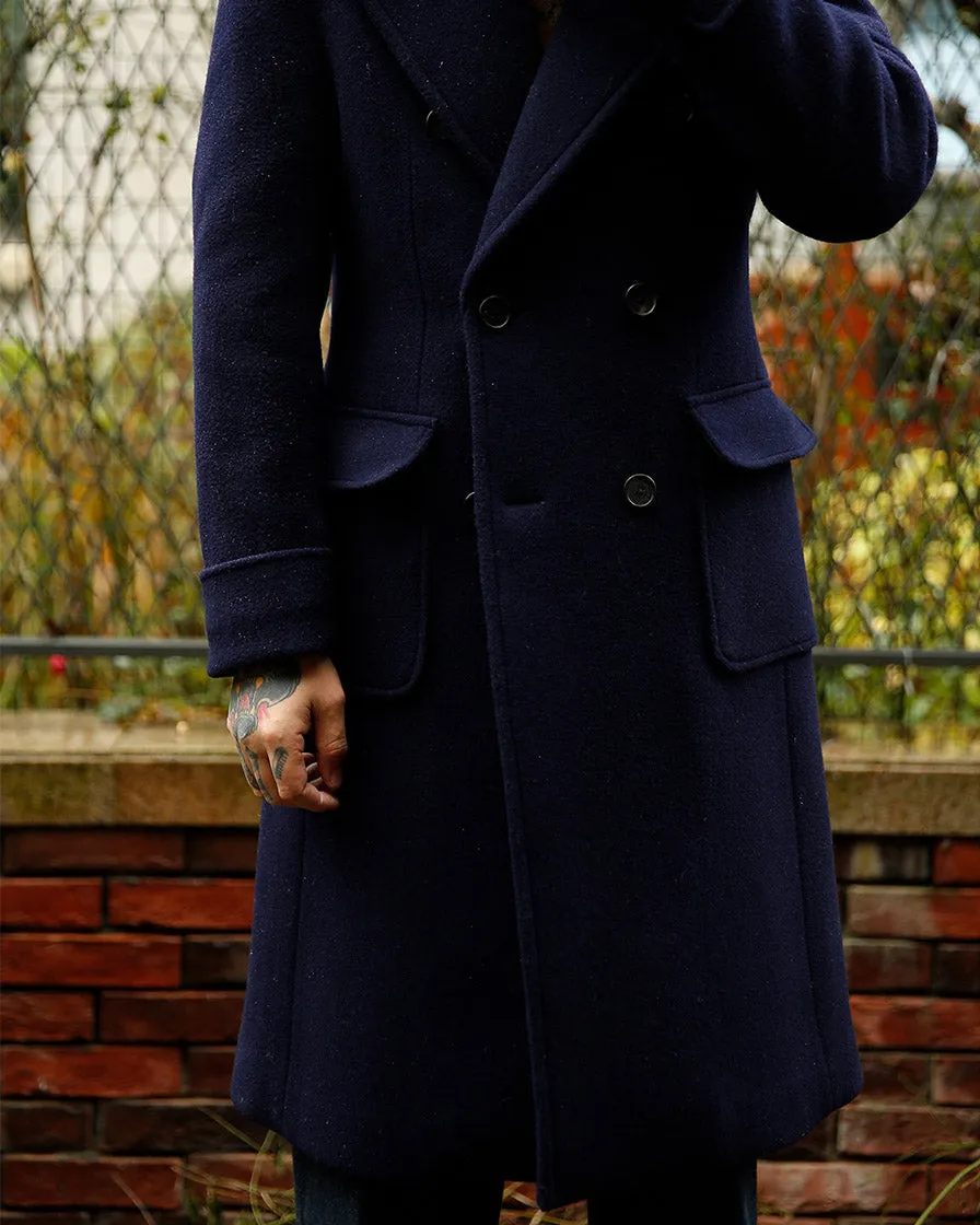 Sapphire Double-breasted Polo Coat