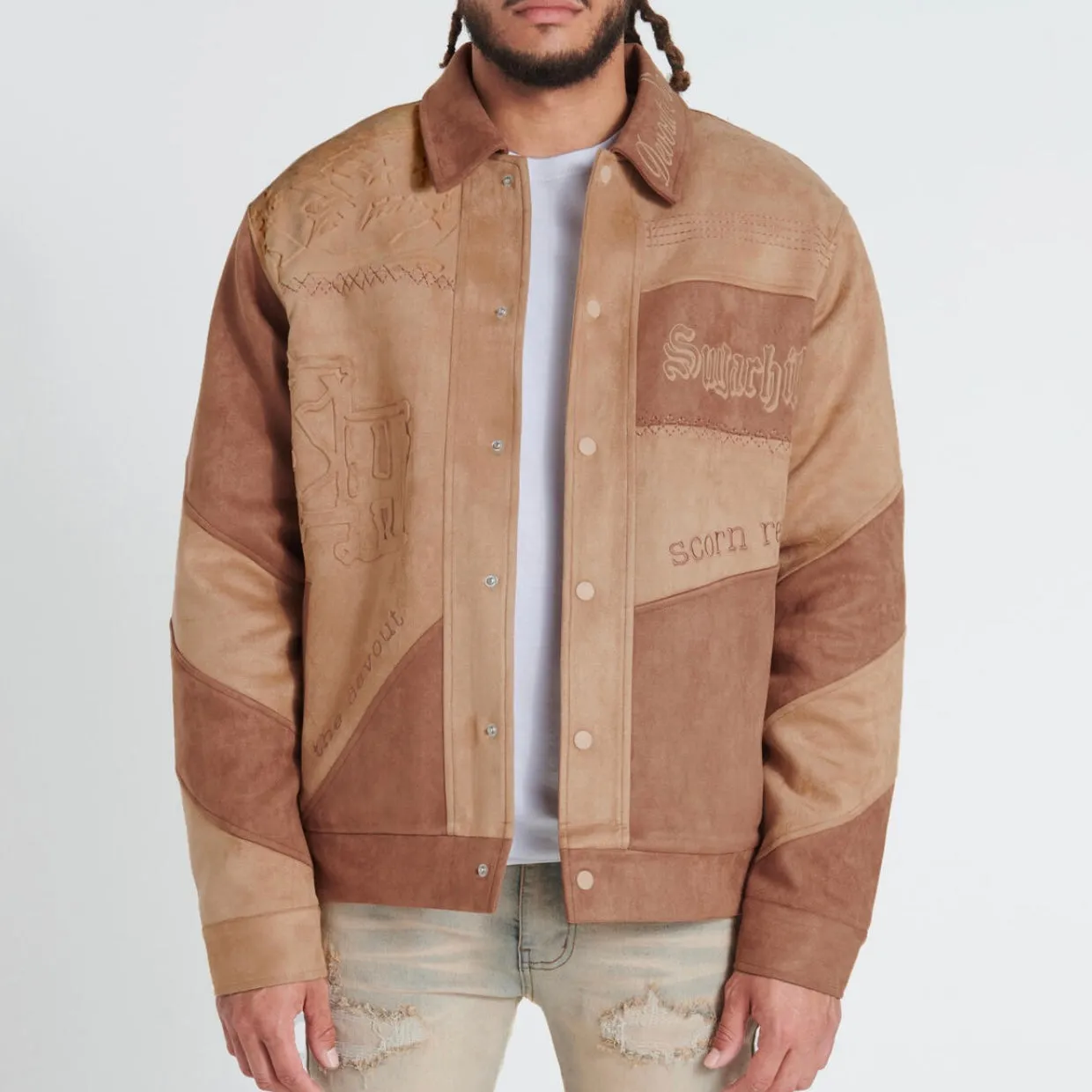 Suede Brown SugarHill Jacket with Devout Design