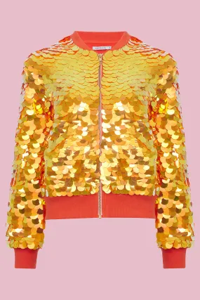 SUPERNOVA SEQUIN BOMBER JACKET - FOX