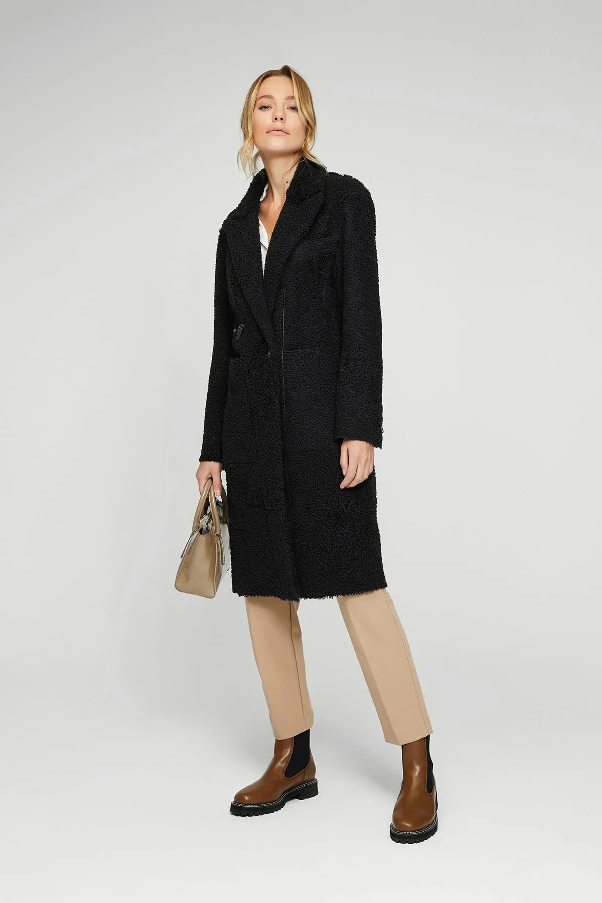 Sylvie - Black Shearling Coat