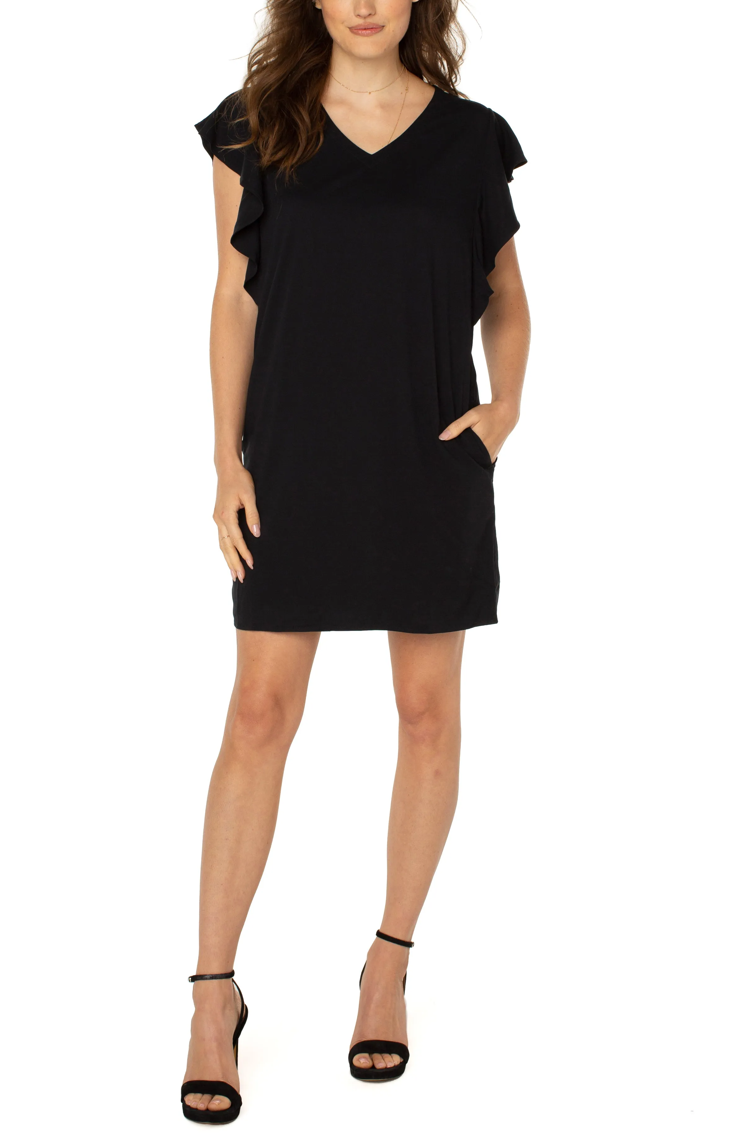 The Brea Flutter Sleeve Dress