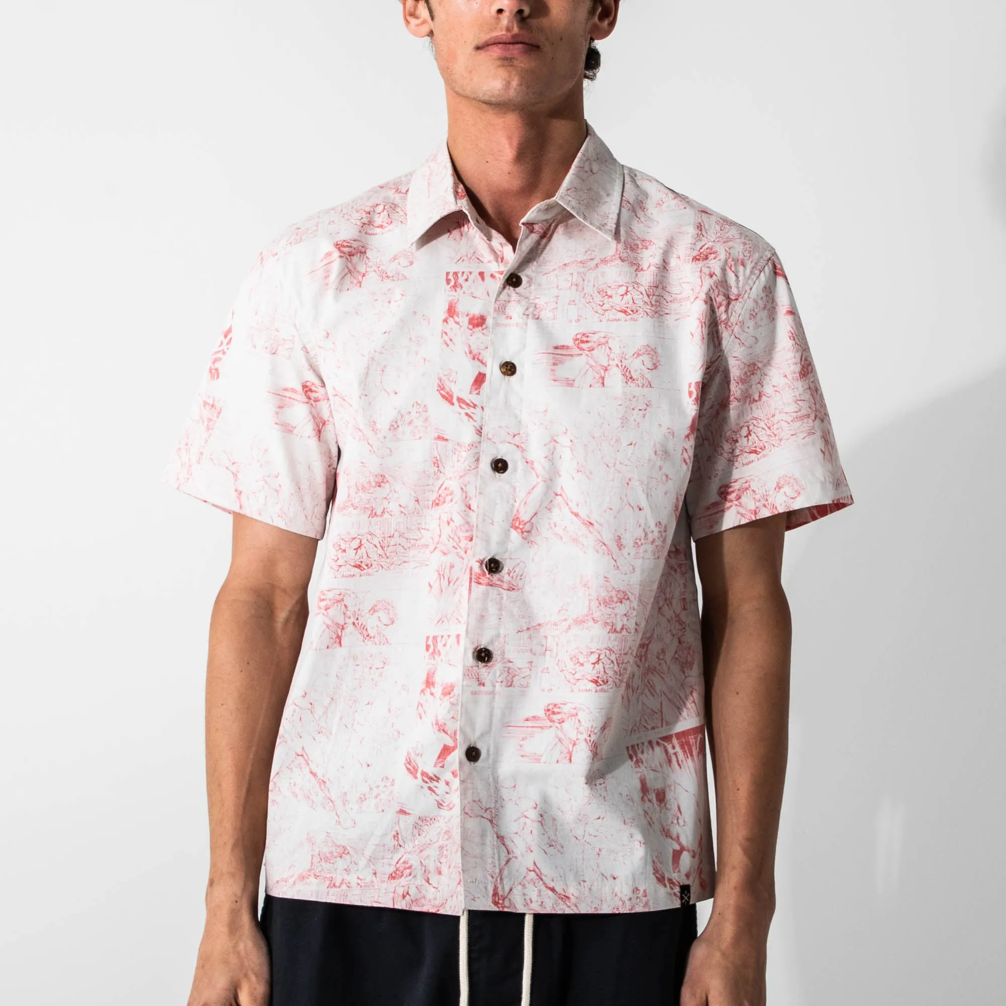 The Flash All Over Comic Print Button-Down Shirt