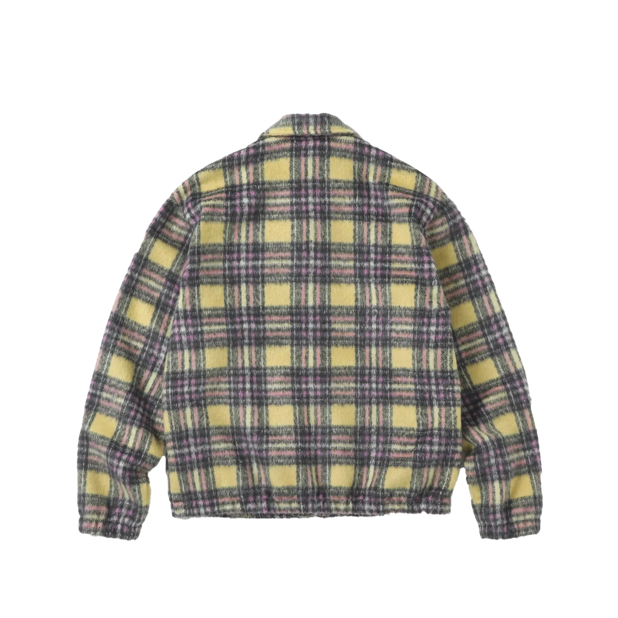 Thisisneverthat Mens Brushed Check Zip Jacket 'Yellow'