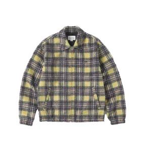 Thisisneverthat Mens Brushed Check Zip Jacket 'Yellow'