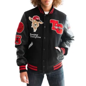 Top Gun "The Goat" Varsity Jacket (Black/Black) TGJ2349