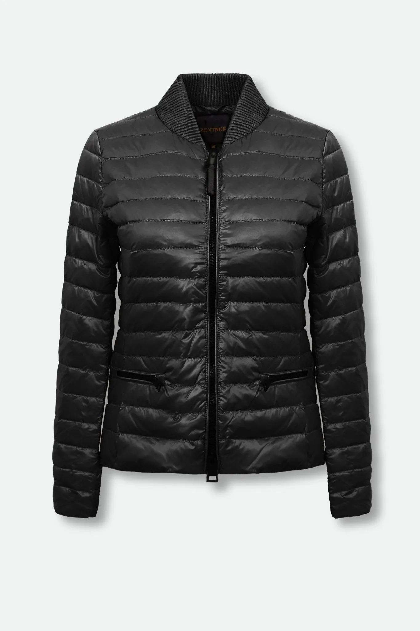 TY ZIP JACKET IN BLACK GOOSE DOWN