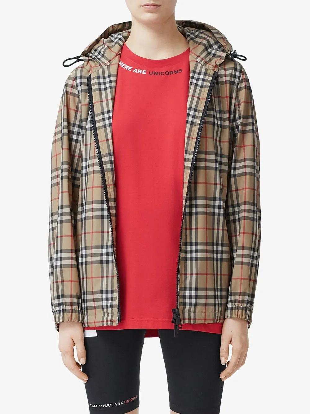 VINTAGE CHECK HOODED JACKET